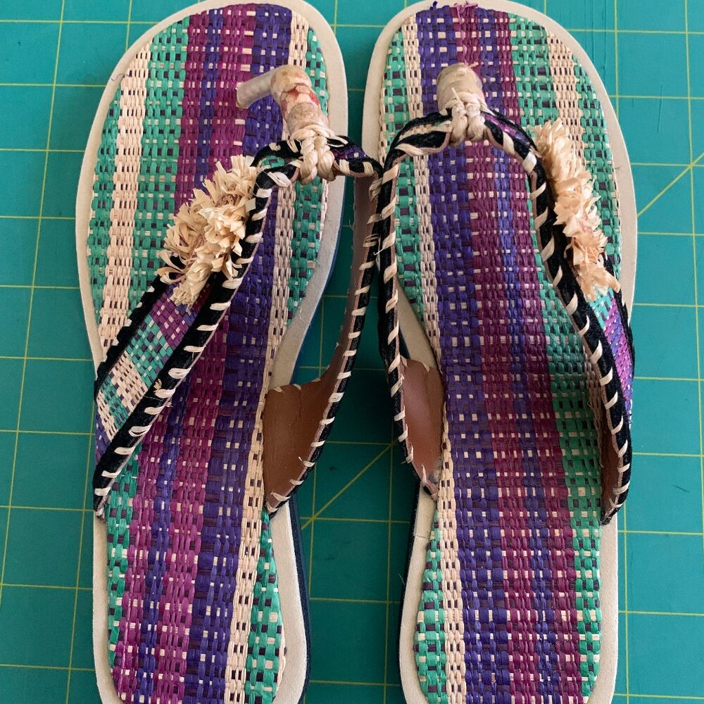 Raffia Fiber Women's Sandals (New)